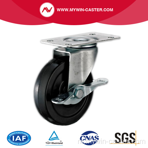 Plate Light Duty Caster met rem